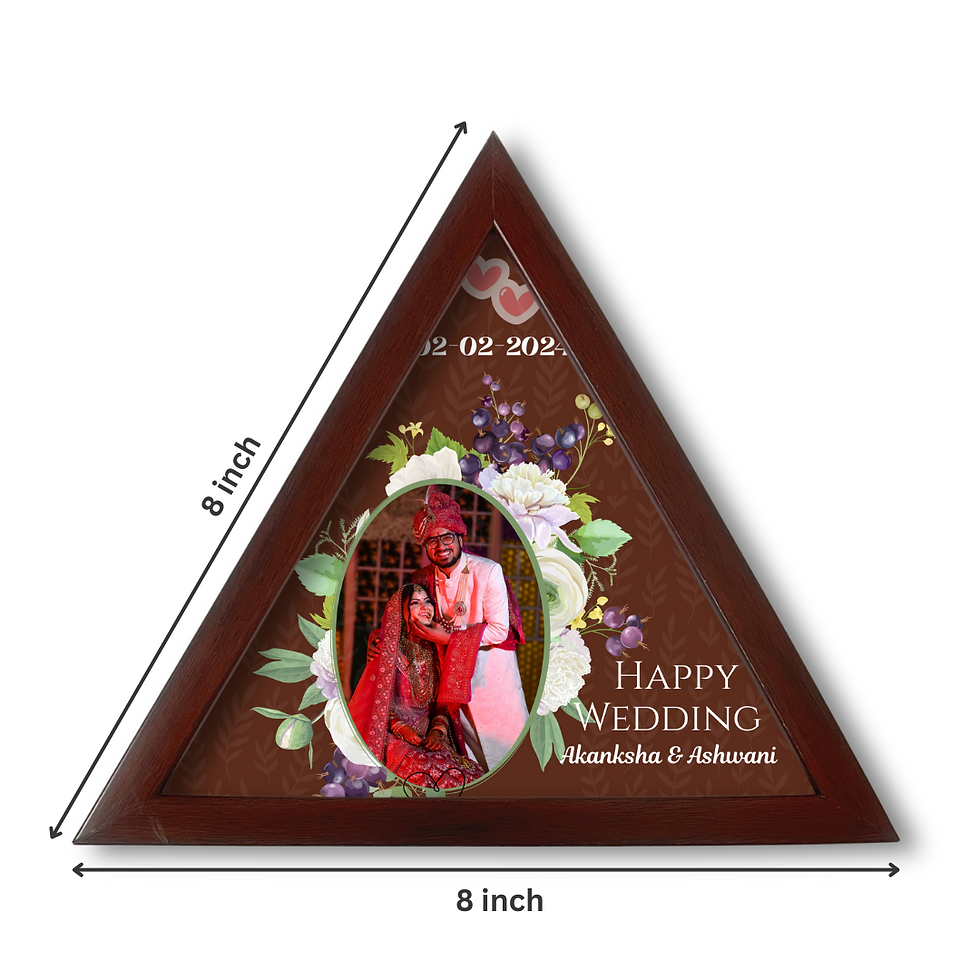 Thumbnail: Triangle Wedding Frame – Couple Names Display