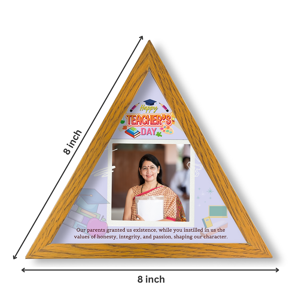 Thumbnail: Gift for Favourite Teacher – Triangle Frame with Your Words
