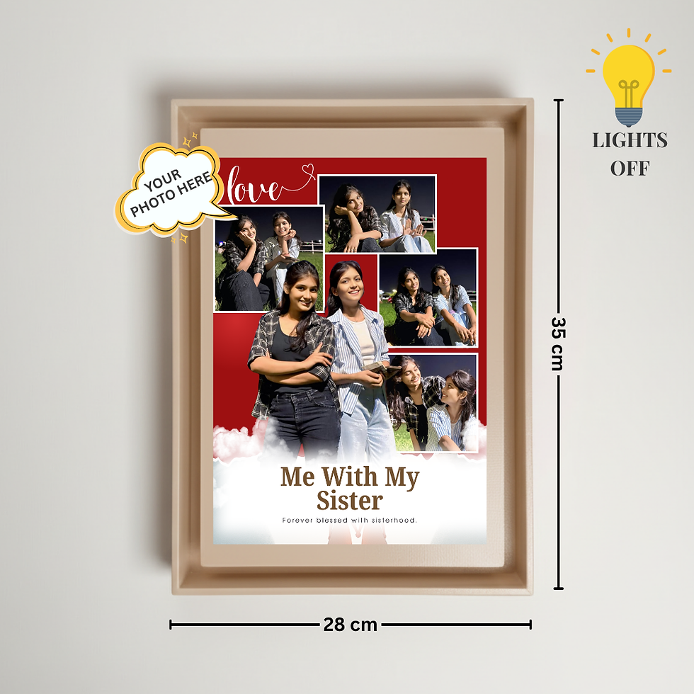 Thumbnail: Decorative Float Frame for Sister – 12x8 inch Gift