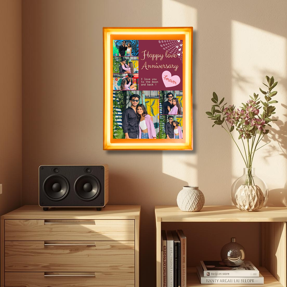 Thumbnail: Love Anniversary Memory Frame – Classic Wooden Keepsake