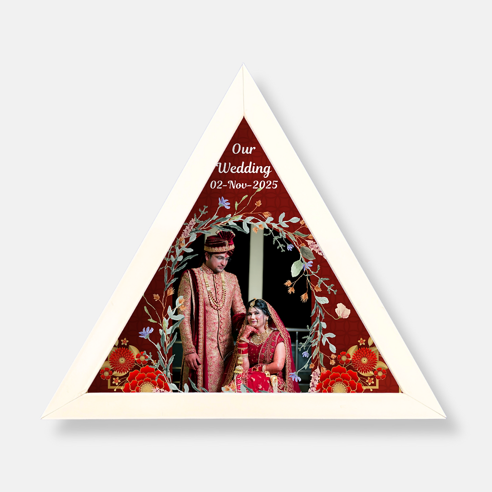 Thumbnail: Gift for Bride and Groom – Wedding Triangle Frame