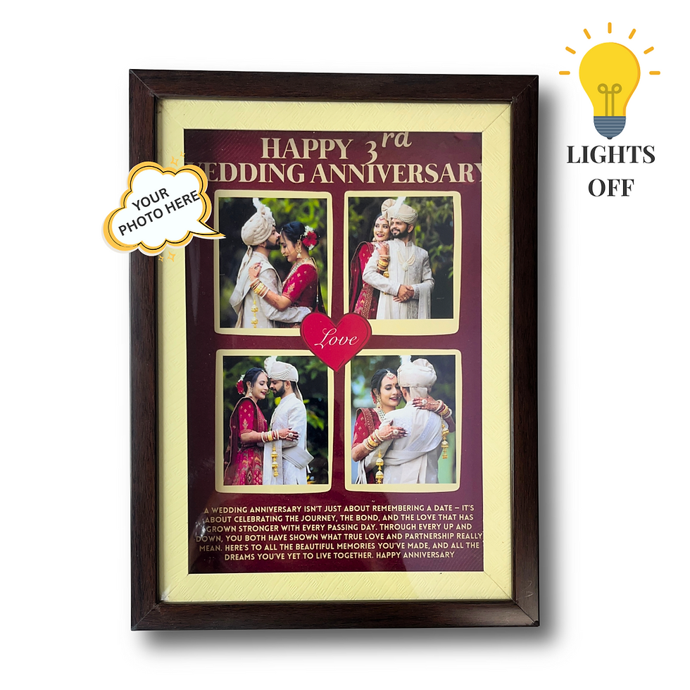 Thumbnail: Anniversary Memory Shadow Box Frame – Personalized A4 Wall Gift