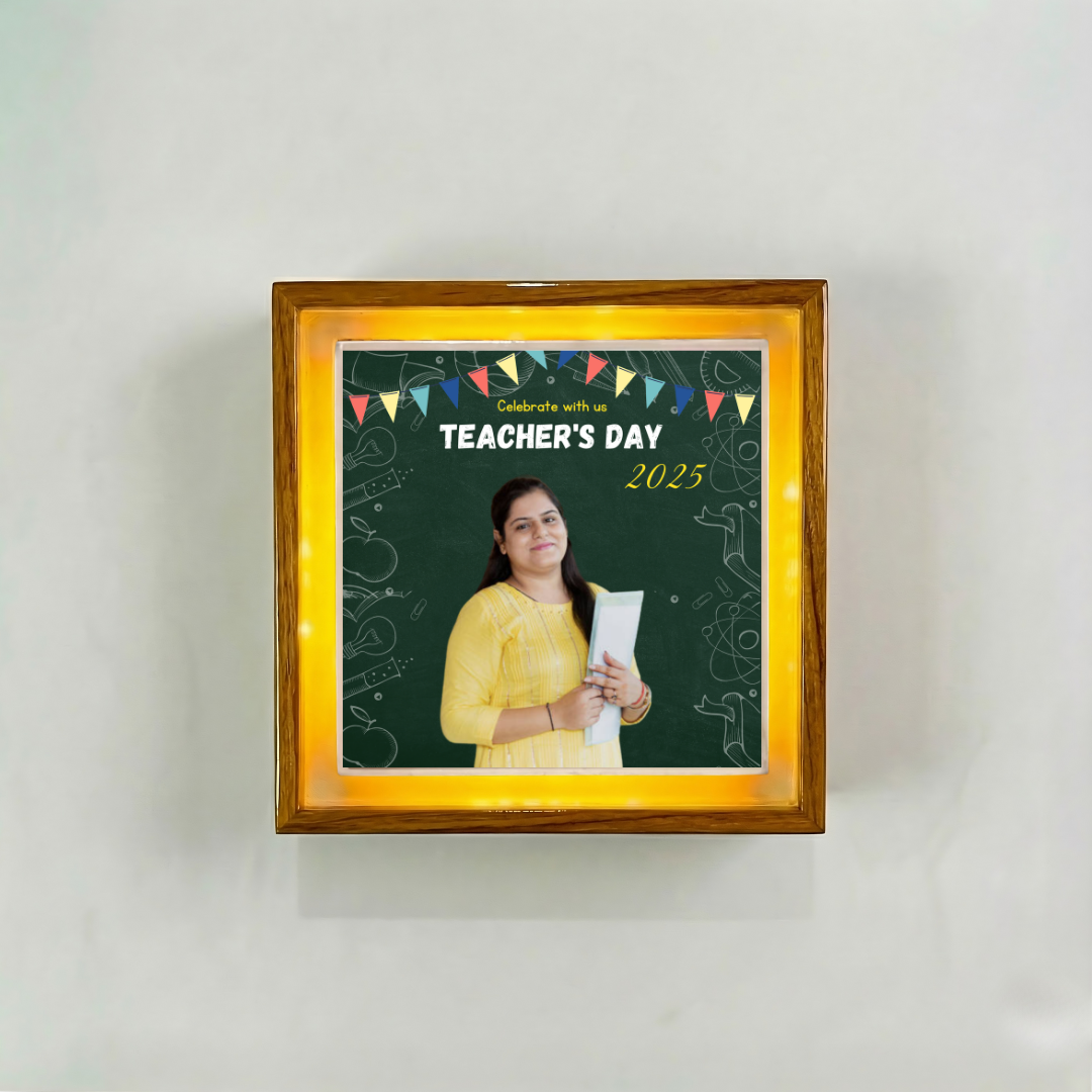 Best Teacher Wooden Float Frame – Teachers Day Gift for Mentor