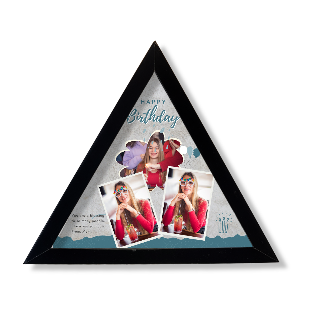 Birthday Quote Frame – Triangle Shape for a Fun Wall Display
