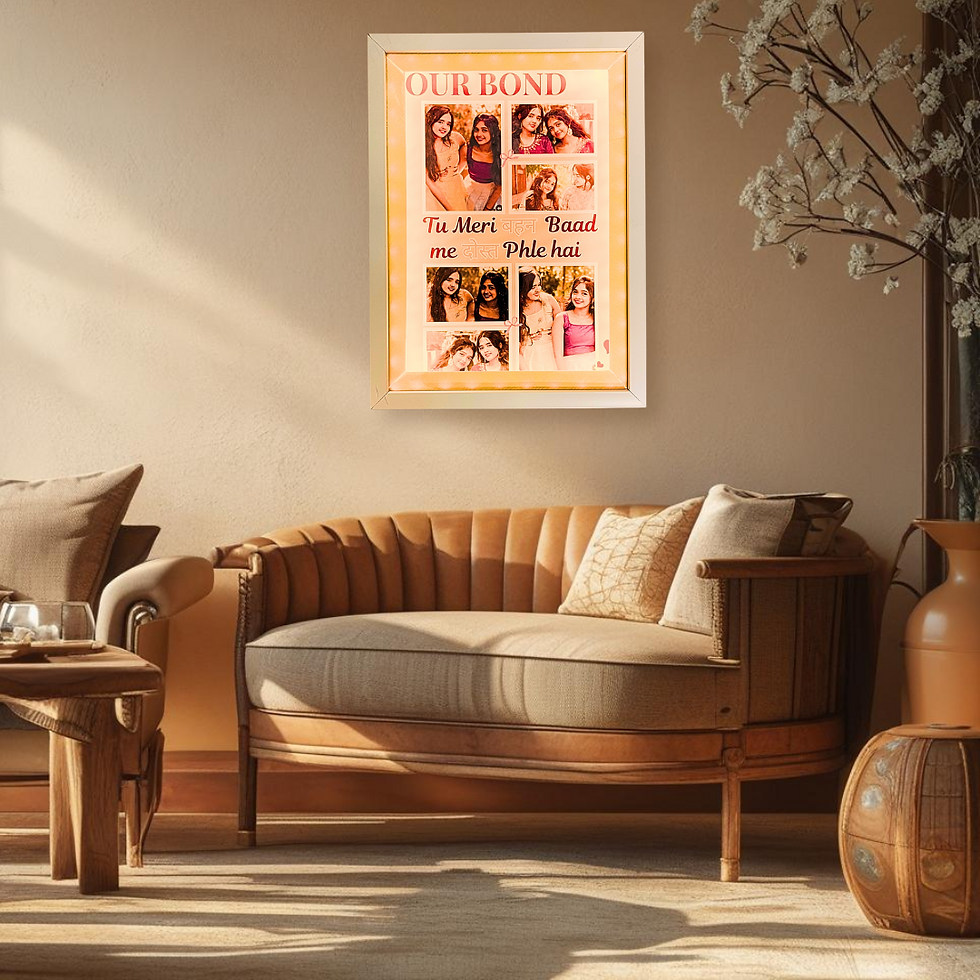 Thumbnail: Personalized Shadow Box for Sister – White A4 Frame for Birthday or Gift