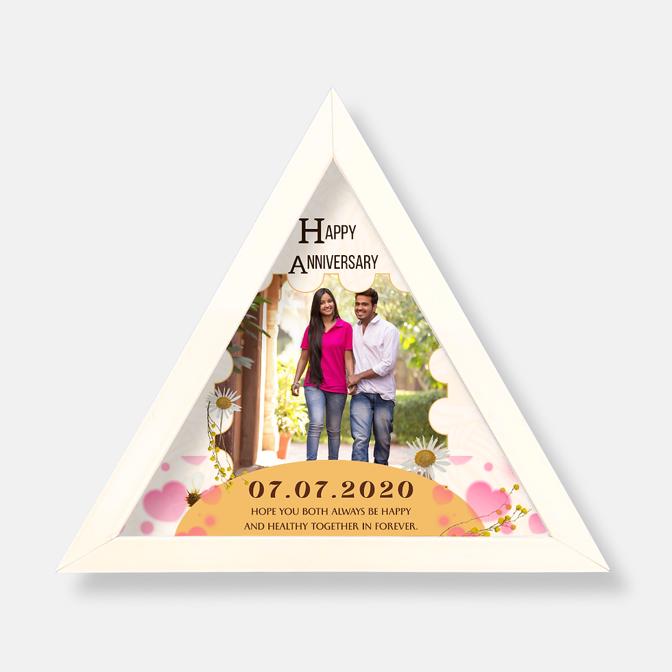 Thumbnail: Triangle Memory Frame – Wedding Anniversary Gift Idea