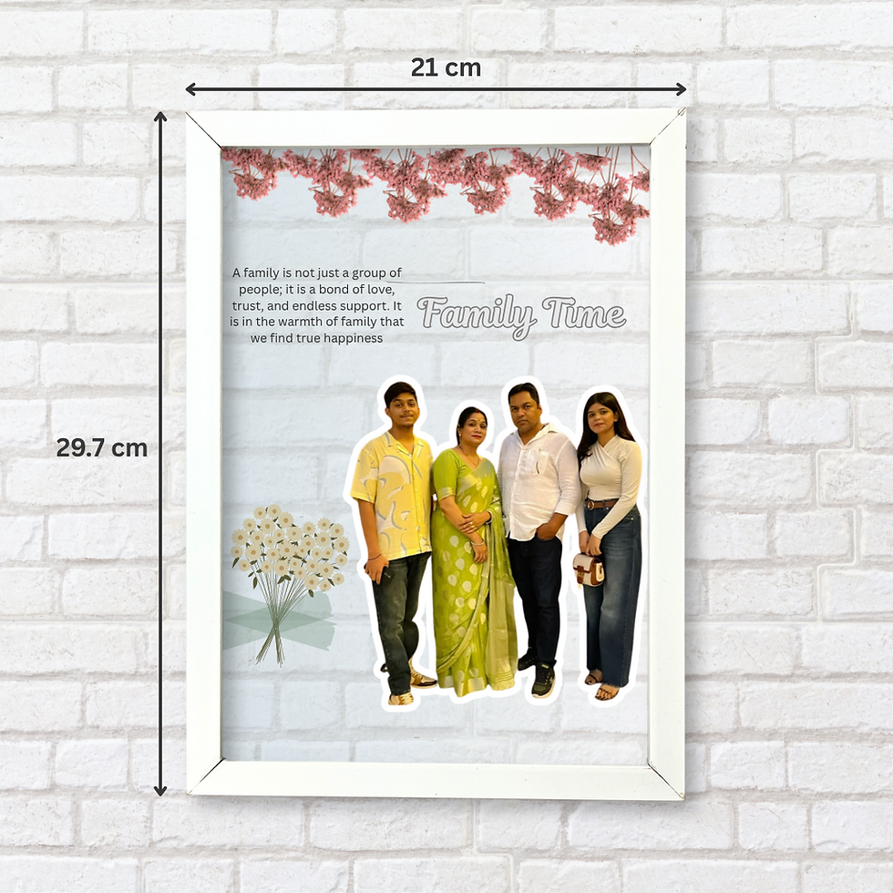 Thumbnail: Transparent Family Frame – A4 Home Decor Piece