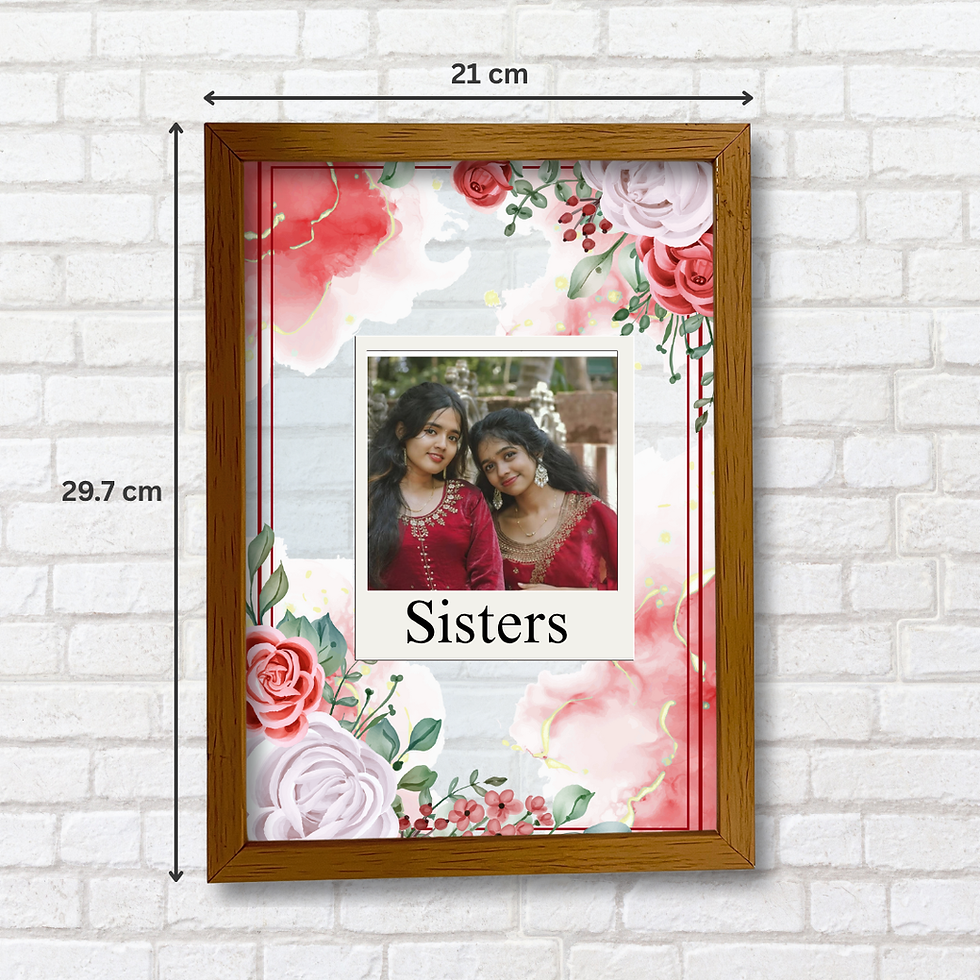 Thumbnail: Sister Photo Frame – Transparent A4 Style
