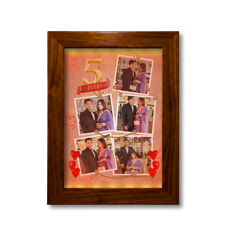 Thumbnail: Anniversary Love Wooden Shadow A4 Wall Decor
