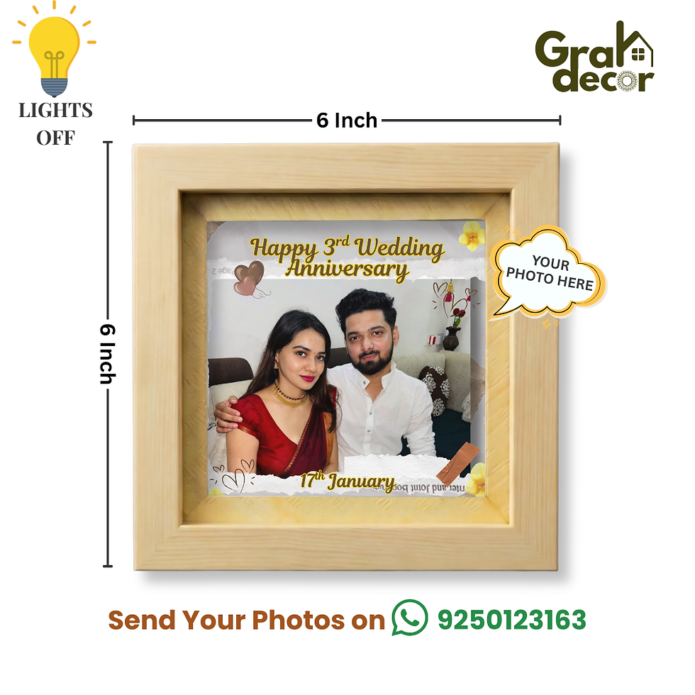 Thumbnail: Mini Shadow Frame for Wedding Anniversary Highlights