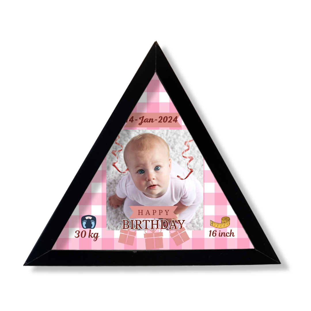 Gift for New Parents – Baby Arrival Triangle Frame