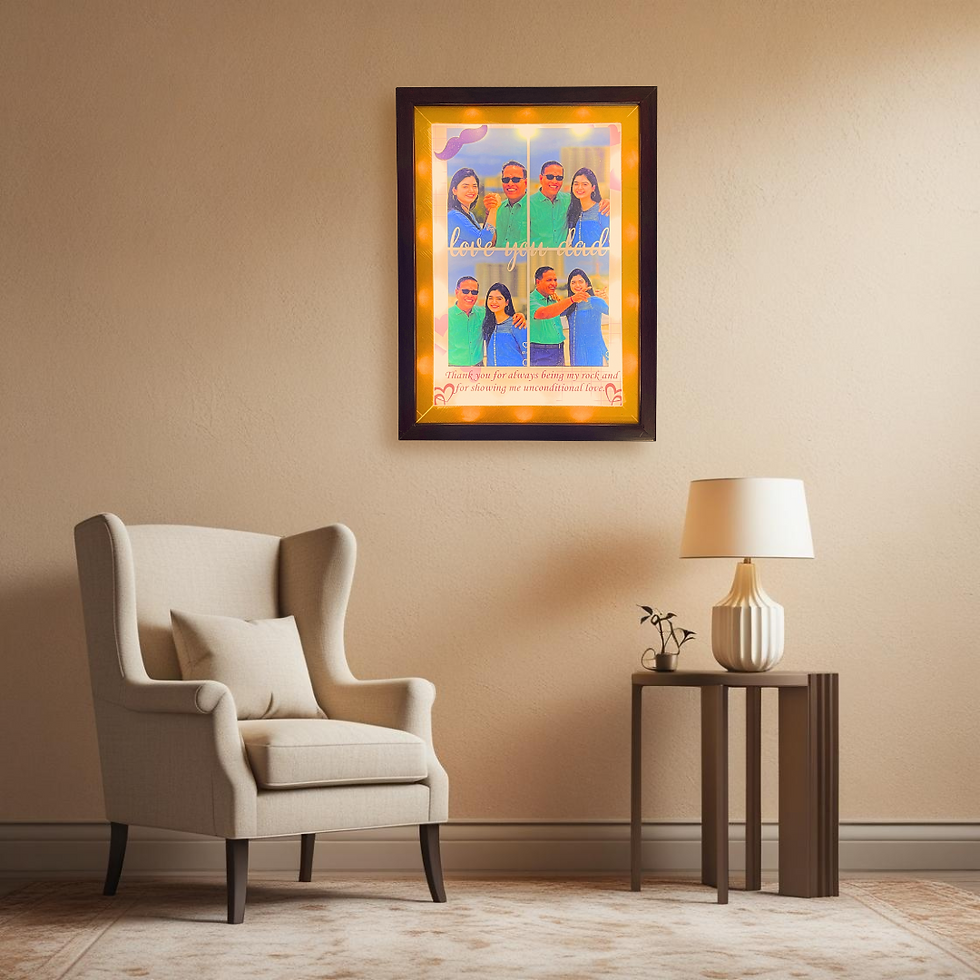 Thumbnail: Dad’s Memory Shadow Box – Personalized A4 Frame in Brown Finish