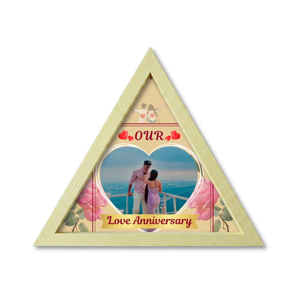 Thumbnail: Cherish Your Bond – Custom Triangle Frame for Anniversary