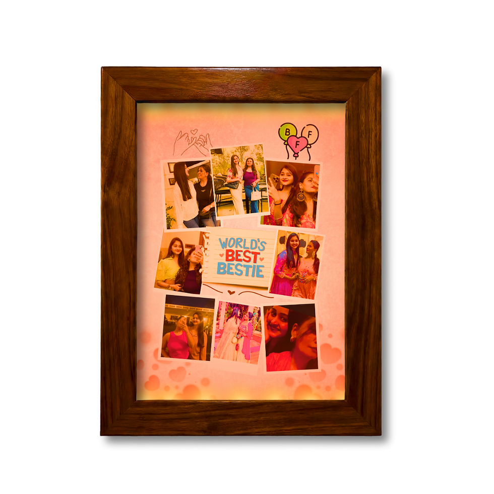 Thumbnail: Friends Forever Wooden Shadow A4 Wall Decor