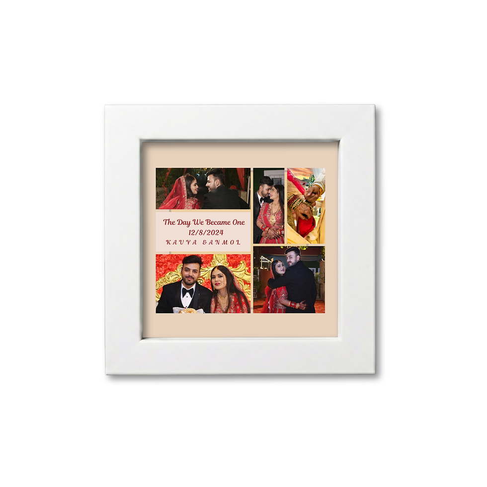 Thumbnail: Mini Frame for Anniversary – Brown 5x5 Romantic Gift