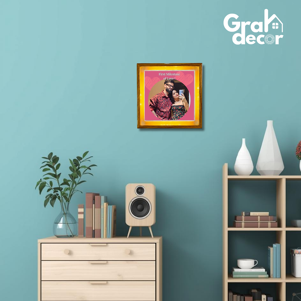Thumbnail: Love Anniversary Wooden Float Frame – 1 Year Dating Gift for GF BF