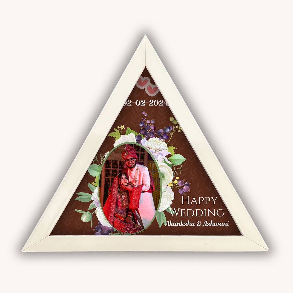 Thumbnail: Triangle Wedding Frame – Couple Names Display