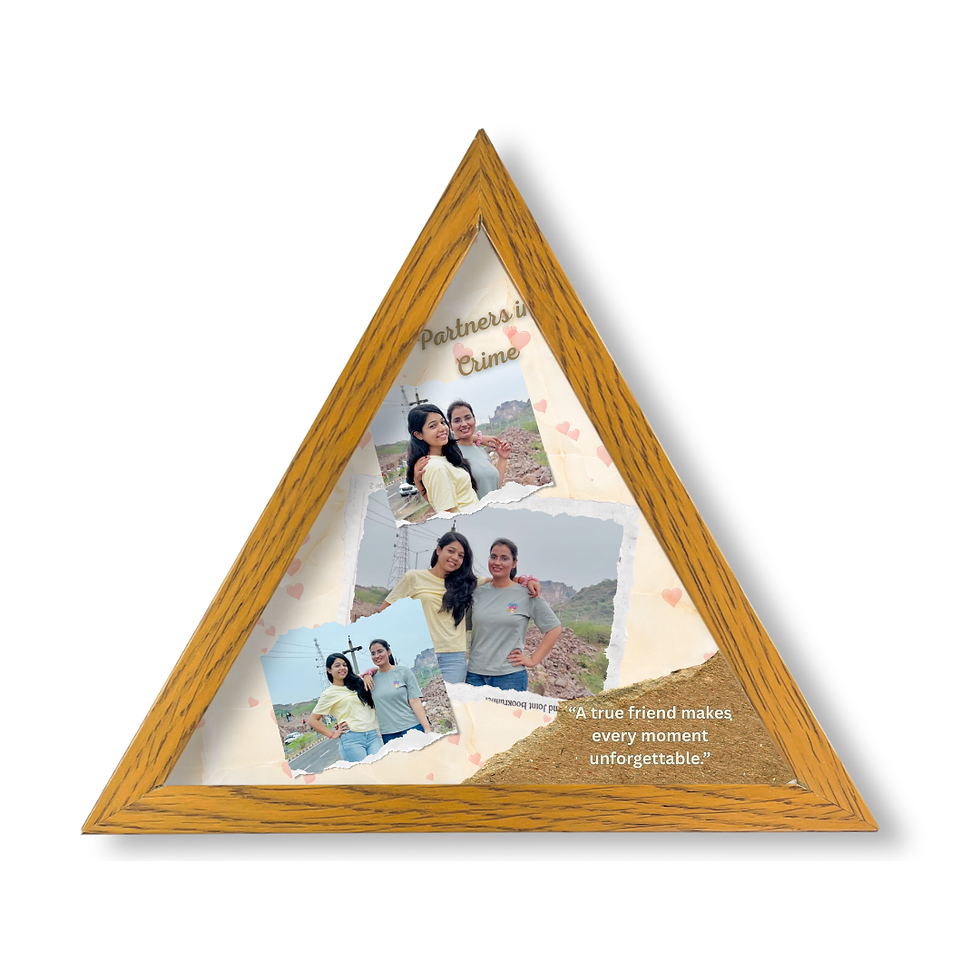Thumbnail: Triangle Photo Frame for Friend – Customize Gift for Lifelong Bond