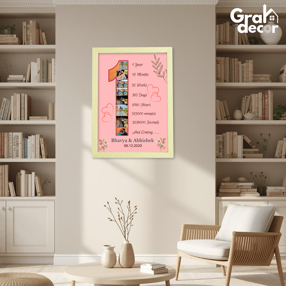 Thumbnail: Love Story Frame – Customised Anniversary Gift in A4 Size