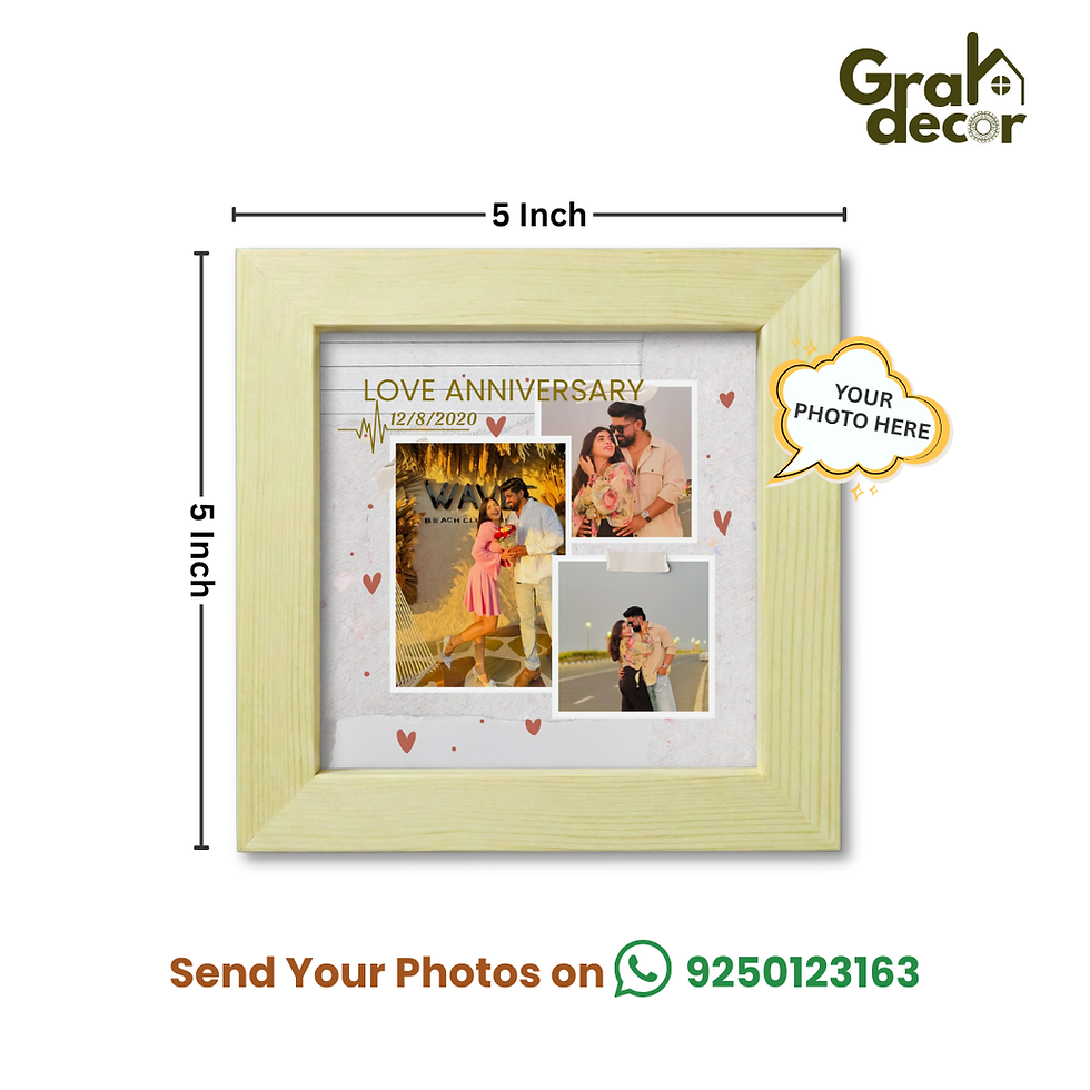 Thumbnail: Mini Frame – Love Anniversary Gift in 5x5 Black