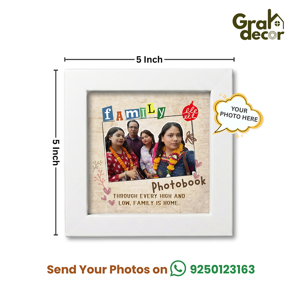 Thumbnail: Mini Family Frame – Add Names, Picture & Caption