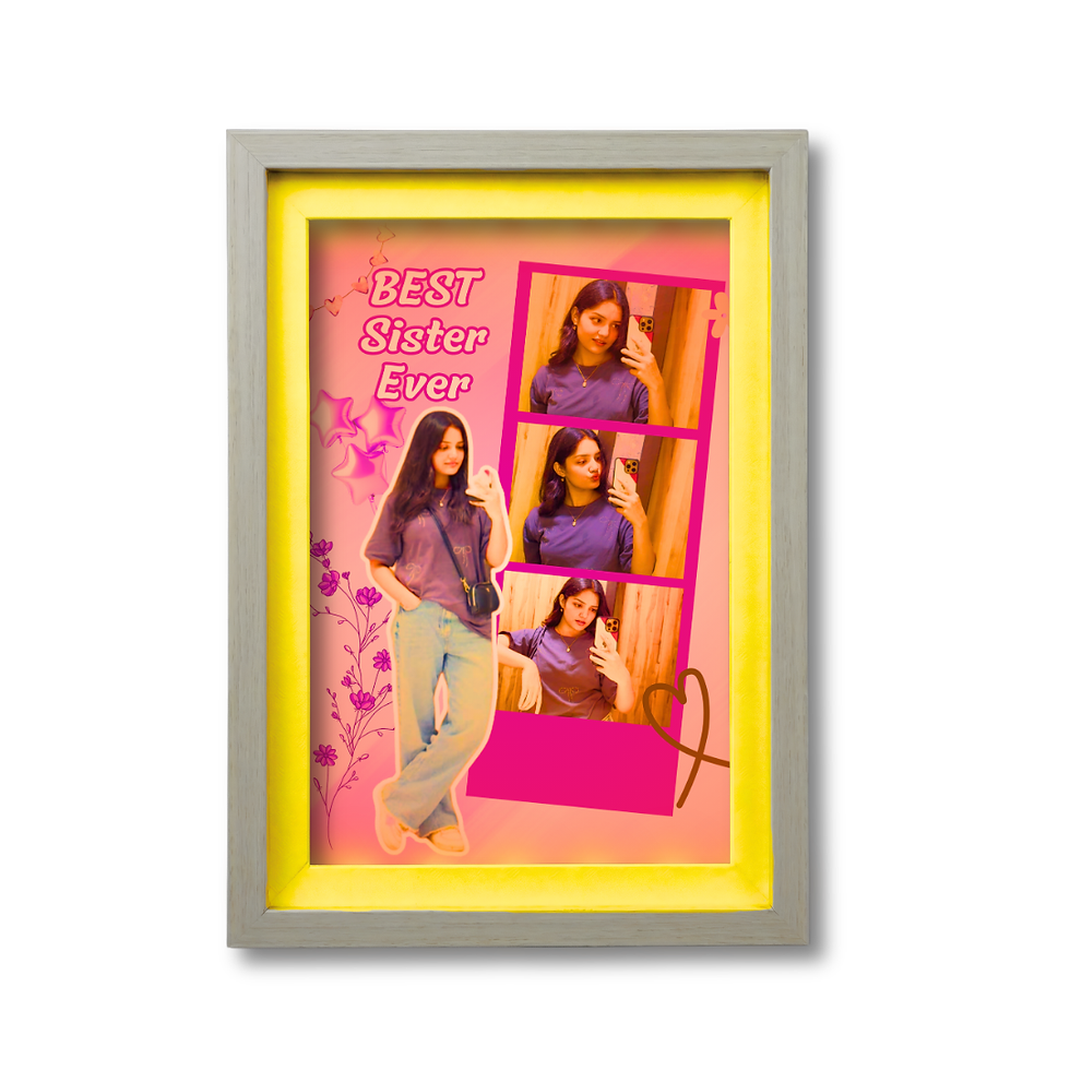 Thumbnail: Sister Bond Captured in A4 Shadow Frame