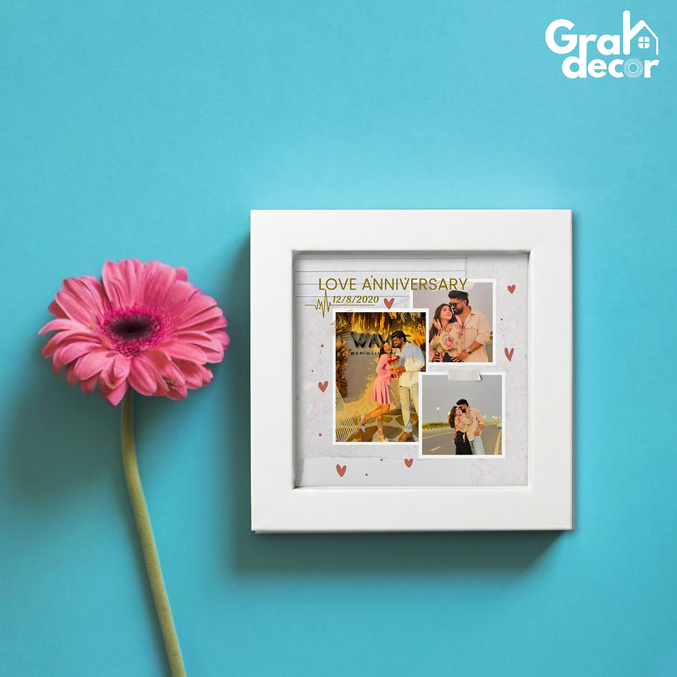 Thumbnail: Mini Frame – Love Anniversary Gift in 5x5 Black