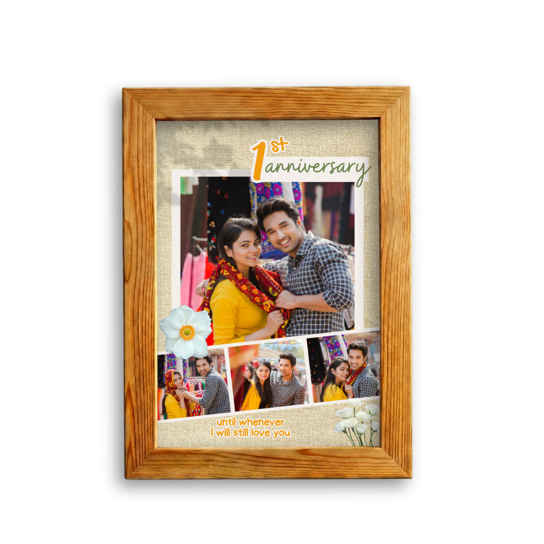 Love Anniversary Wooden Photo Frame