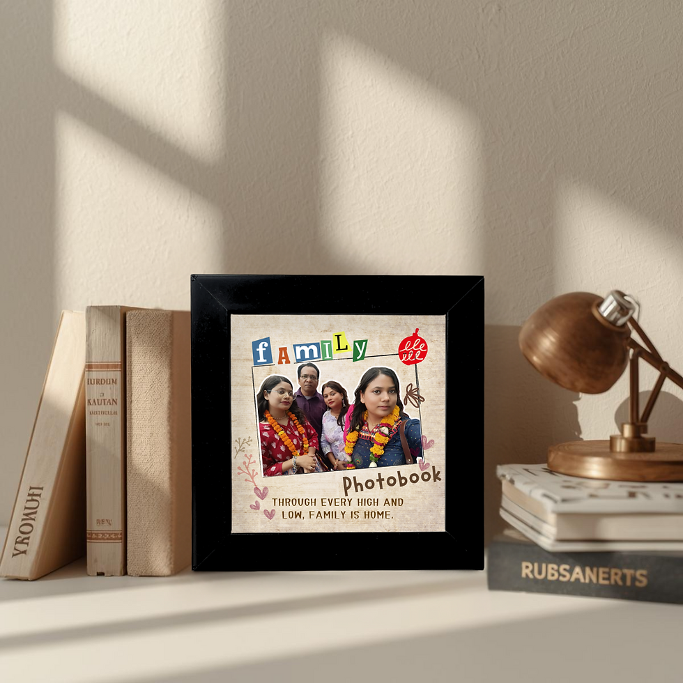 Thumbnail: Mini Family Frame – Add Names, Picture & Caption