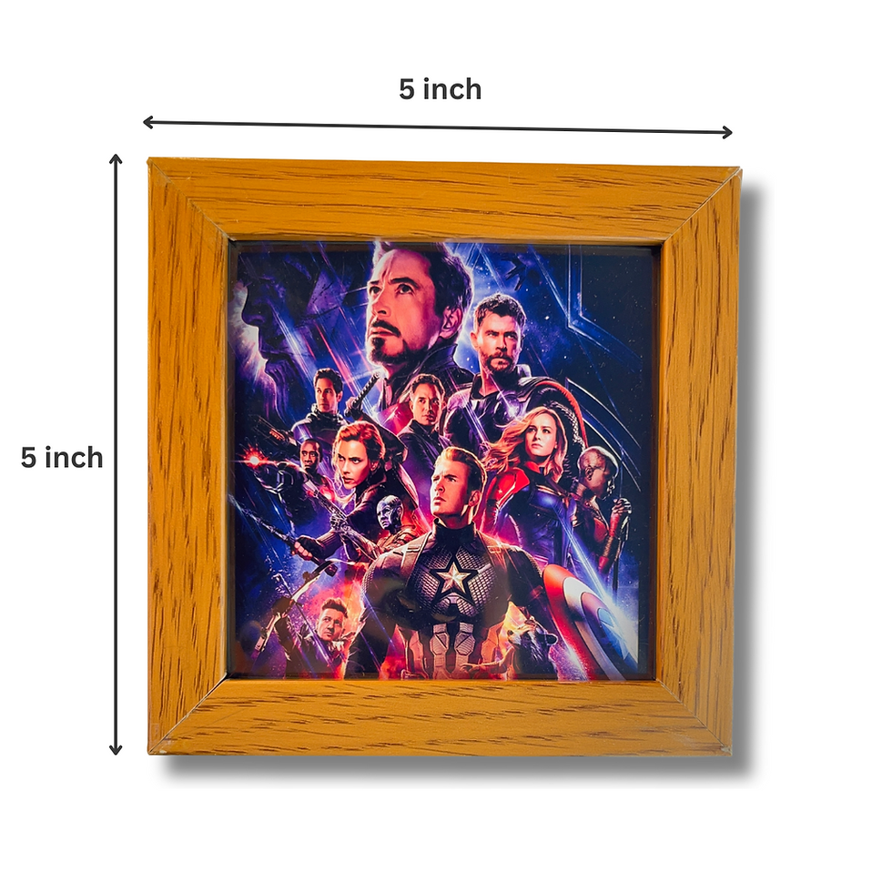 Thumbnail: Superhero Mini Frame – 5x5 Custom Kids Photo Gift (Black)