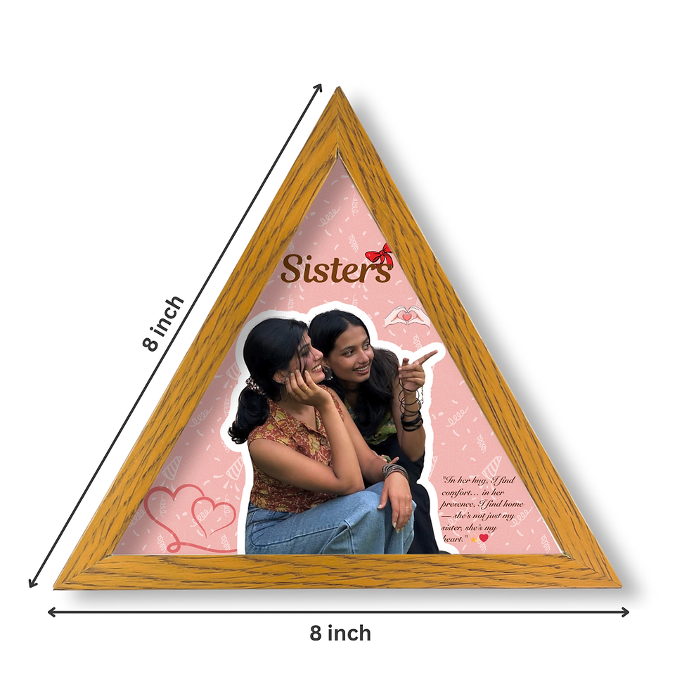 Thumbnail: Sister Birthday Frame – Triangle Shaped Design