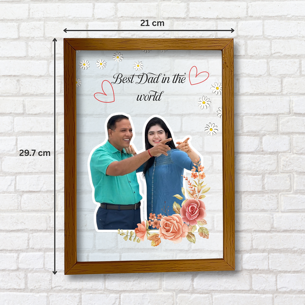 Thumbnail: Transparent Frame for Dad – A4 Size Keepsake