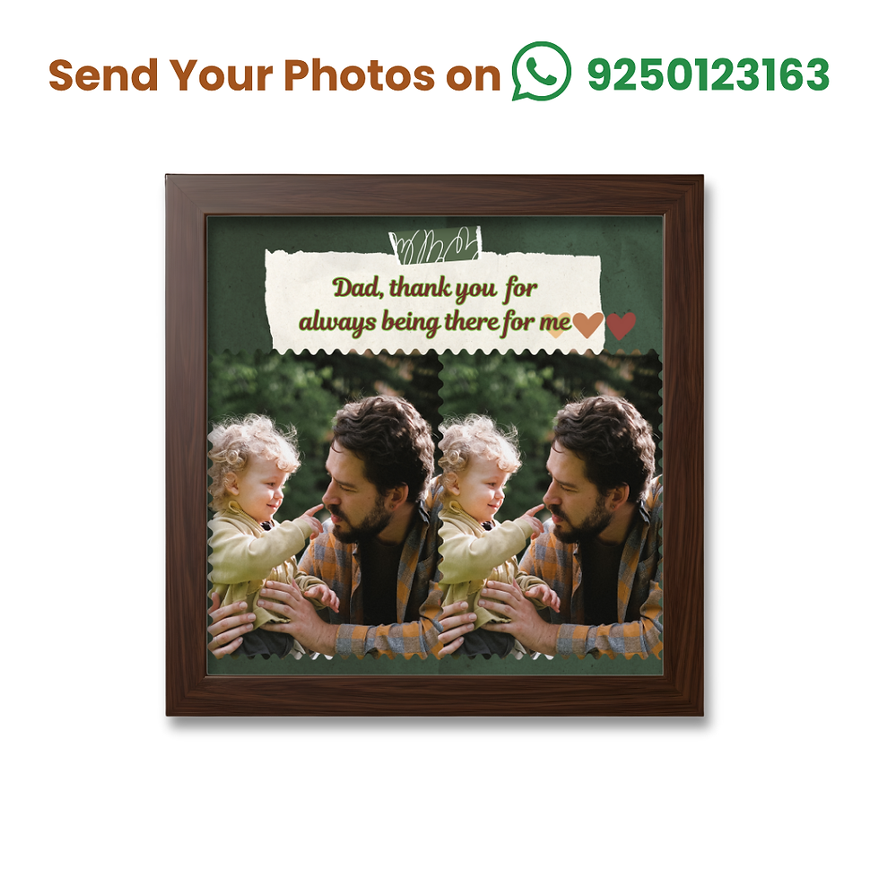 Thumbnail: Unique 8x8 Square Frame for Father’s Love