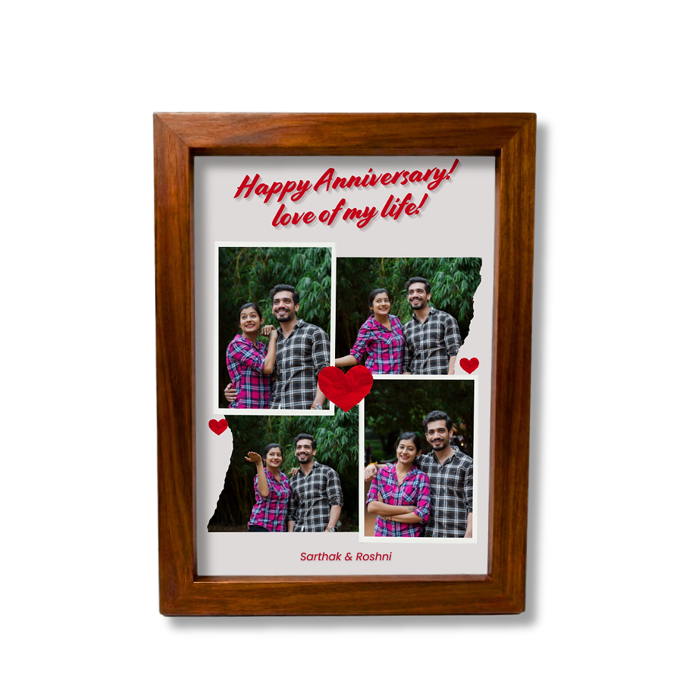 Thumbnail: Wooden Frame For Love Anniversary