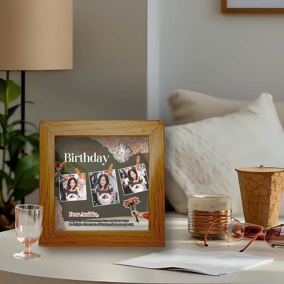 Thumbnail: Happy Birthday Mini Frame – Transparent Gift