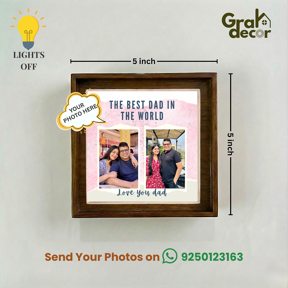 Thumbnail: Papa Love Wooden Float Frame – Small Tabletop Photo Holder