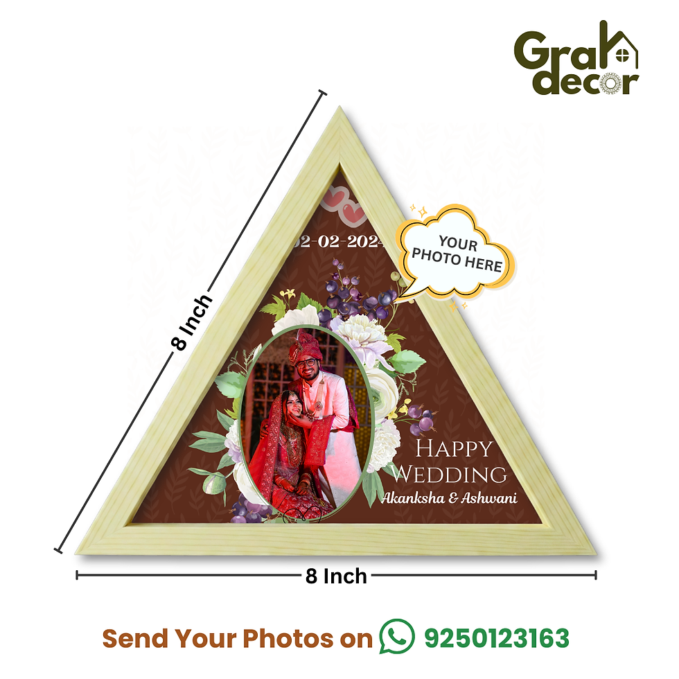 Thumbnail: Triangle Wedding Frame – Couple Names Display