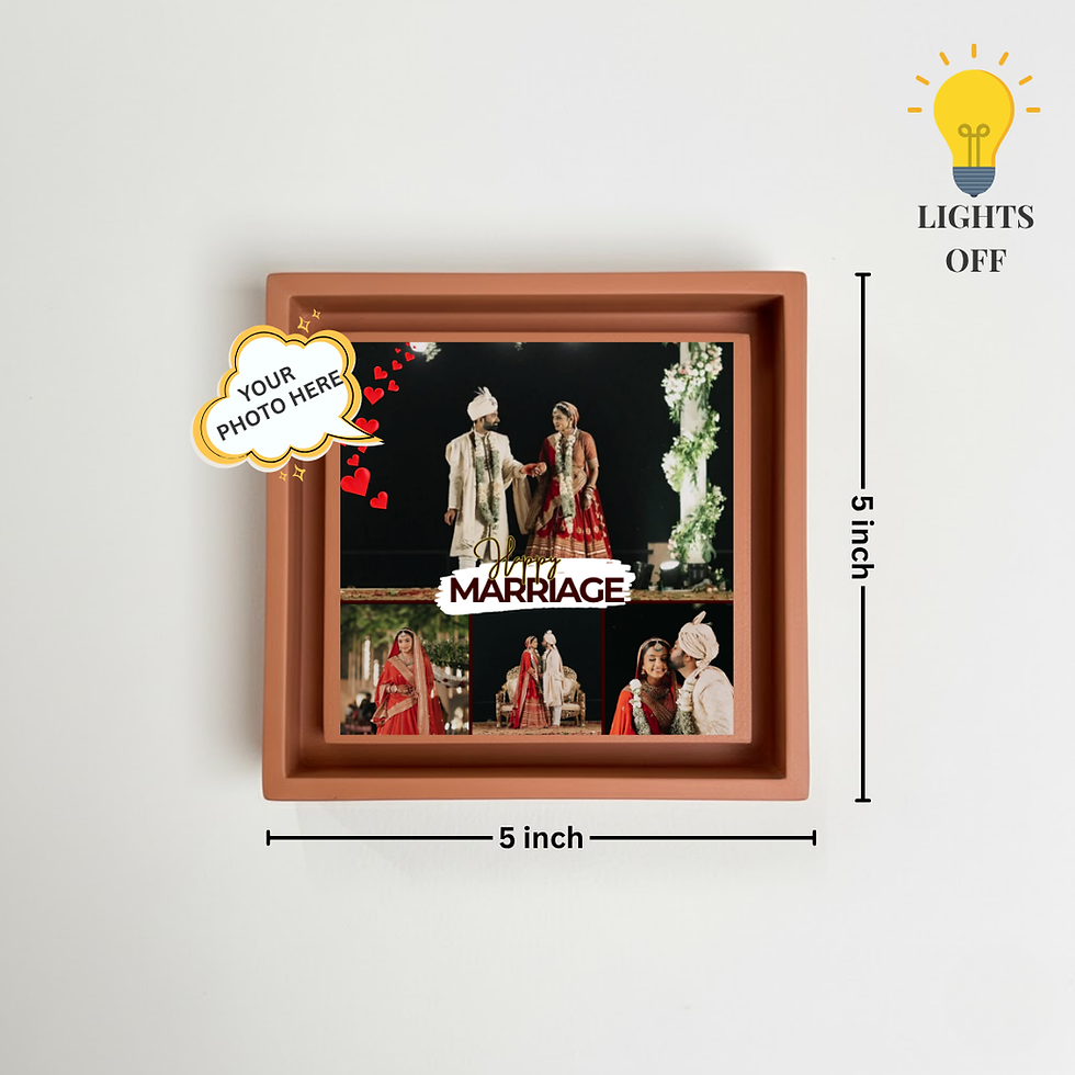 Thumbnail: Mini Float Frame for Wedding – 5×5 Wooden Keepsake Gift