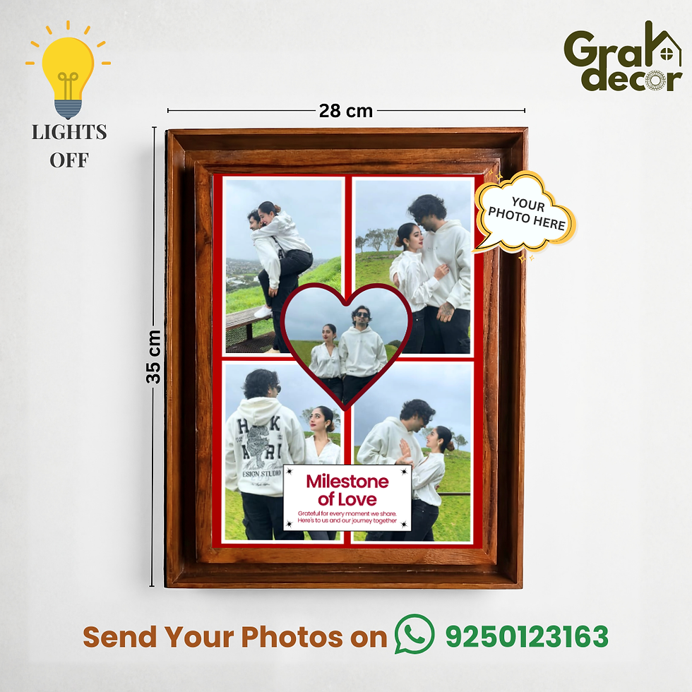 Thumbnail: Love Anniversary Gift Wooden Float A4 Frame Dating Milestone