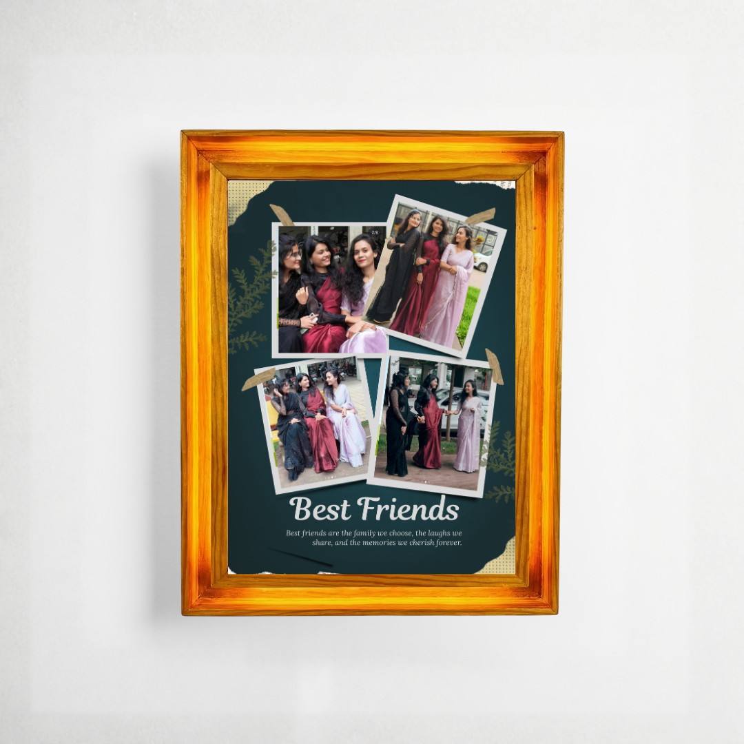 Best Friend Gift Wooden Float A4 Frame Friendship Day