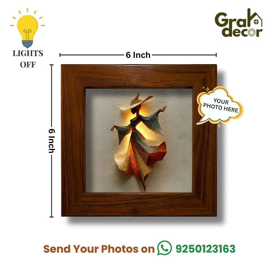 Thumbnail: Minimalist Home Decor Wooden Frame with Lights