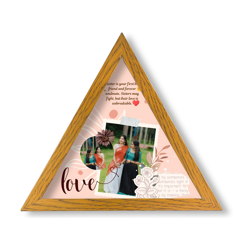 Thumbnail: Raksha Bandhan Memory – Triangle Frame for Sister