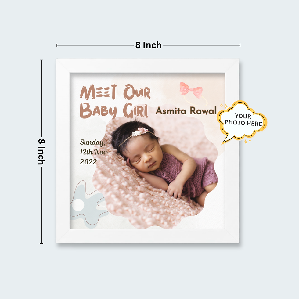 Thumbnail: Memory Frame for Baby’s First Portrait – 8x8 inch