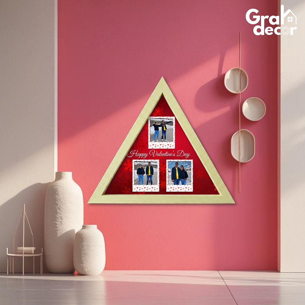 Thumbnail: Triangle Valentine Gift Frame – Couple Memory Holder