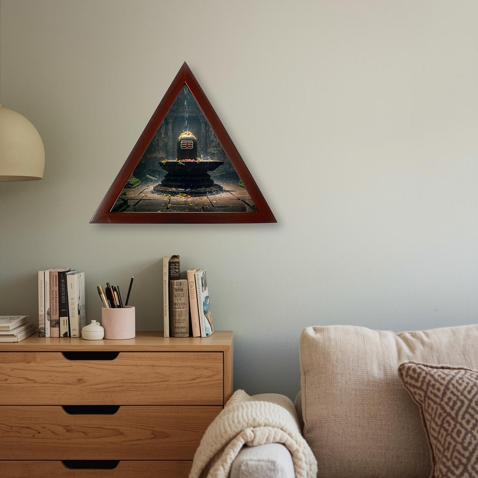 Thumbnail: Customisable Triangle Frame for Home Decoration – Minimal Wall Art Display