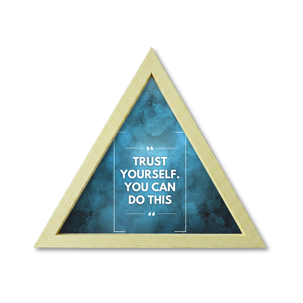 Thumbnail: Triangle Quote Frame – Motivational Decor for Desk
