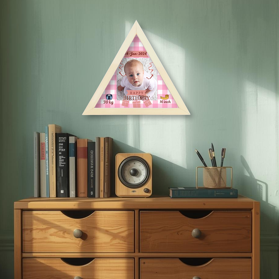 Thumbnail: Gift for New Parents – Baby Arrival Triangle Frame