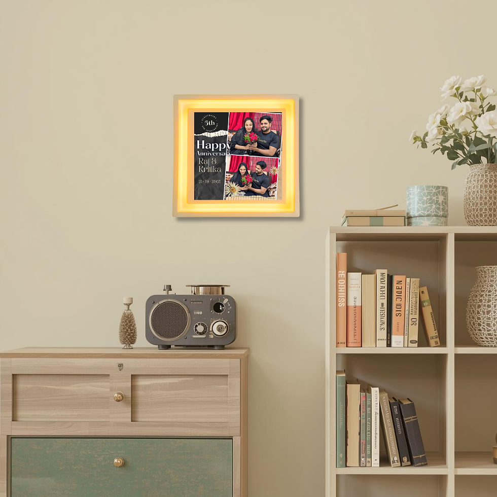 Thumbnail: Wedding Anniversary Gift – Mini Wooden Float Frame 5×5