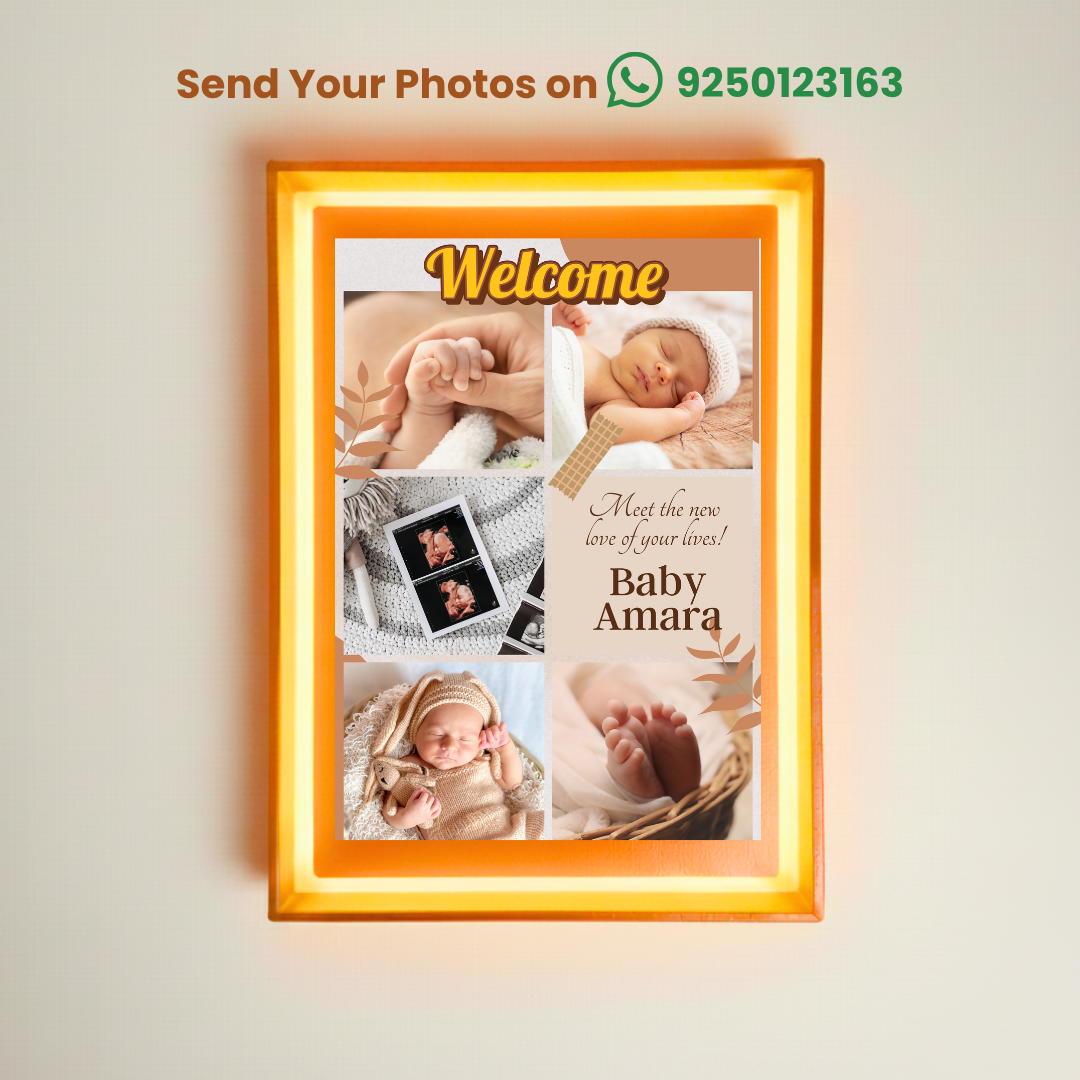 Float Frame for New Born Baby – Wooden Keepsake