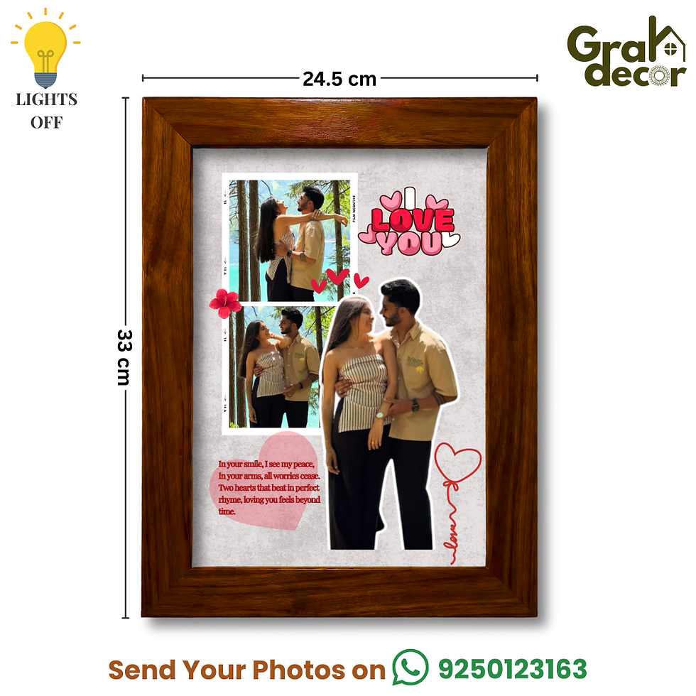 Thumbnail: Soulmate Keepsake Wooden Shadow A4 Frame